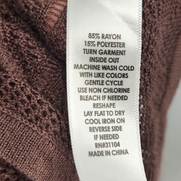 Kim Rogers Brown Asymmetrical Hem Tuni Top Womens Size 1x - Picture 4 of 4